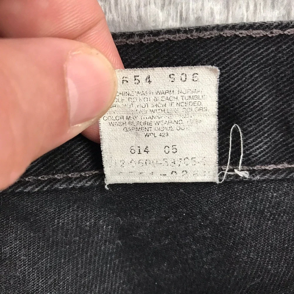 Levis 550 Jeans Women 16 MIS M Black High‎ Rise Tapered Relaxed Fit USA 90s Vtg
